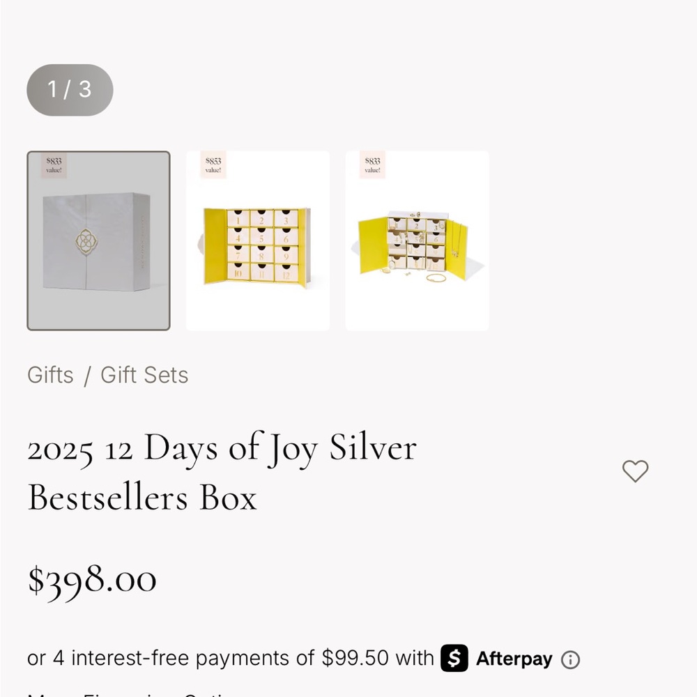 Kendra Scott 2025 12 Days of Joy Silver Box - Picture 16 of 16